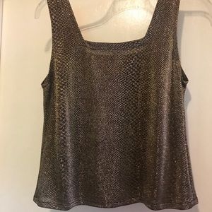 B4itGoesMakeOffer!Black/Gold Shimmer Leopard top